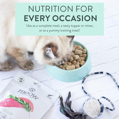 Meow Duck liofilizado, ingredientes naturales y premium para una comida equilibrada.