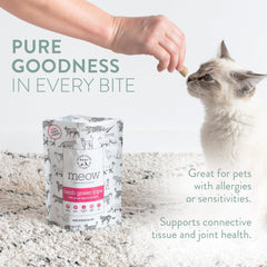 Meow de The New Zealand Natural Pet Food Co: textura crujiente liofilizada para sabor intenso