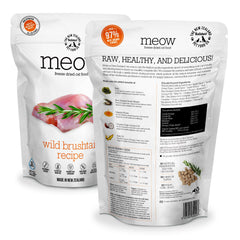 The New Zealand Natural Pet Food Co Meow: trozos de brushtail salvaje para gatos.