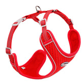 ThinkPet arnés de malla transpirable en rojo, cómodo para uso diario.