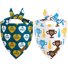 THLOH bandana para perros Día del Padre, paquete de 2 reversibles para estilo versátil.