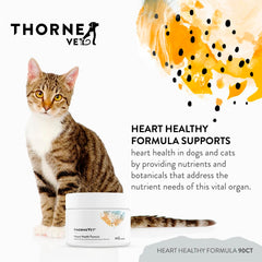 ThorneVET Fórmula Cardio Saludable: etiqueta del envase con información clara.