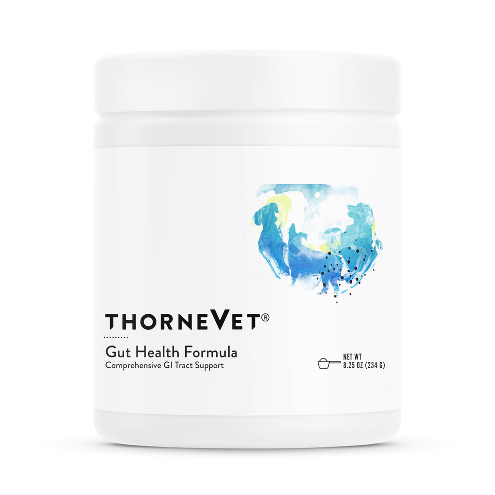 ThorneVET Gut Health Formula, frasco de polvo, apoyo digestivo diario para mascotas