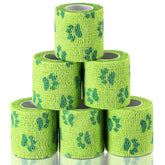 Vendaje no masticable Threlaco para perros, verde, 6 rollos, mantiene vendajes en su lugar