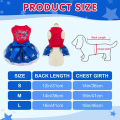 Tigena vestido canino con lazo azul frente, estilo elegante