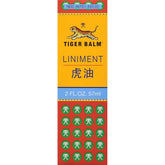 Tiger Balm Linimento: botella vertiendo para masaje localizado y alivio potencial.