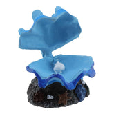 Tighall concha azul y perla con burbujeo realista para acuario.