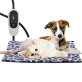Tikaton almohadilla caliente para mascota, diseño leopardo, calor suave y reconfortante.