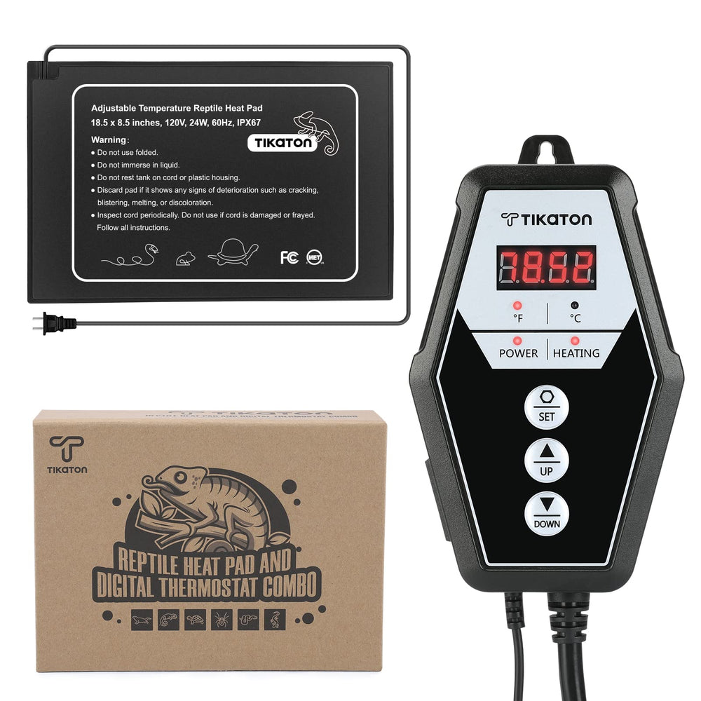 Tikaton tapete calefactor para reptiles ofrece calor estable bajo el tanque