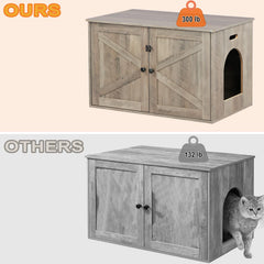 Timberer caja-litter con doble puerta y buena ventilación para limpieza