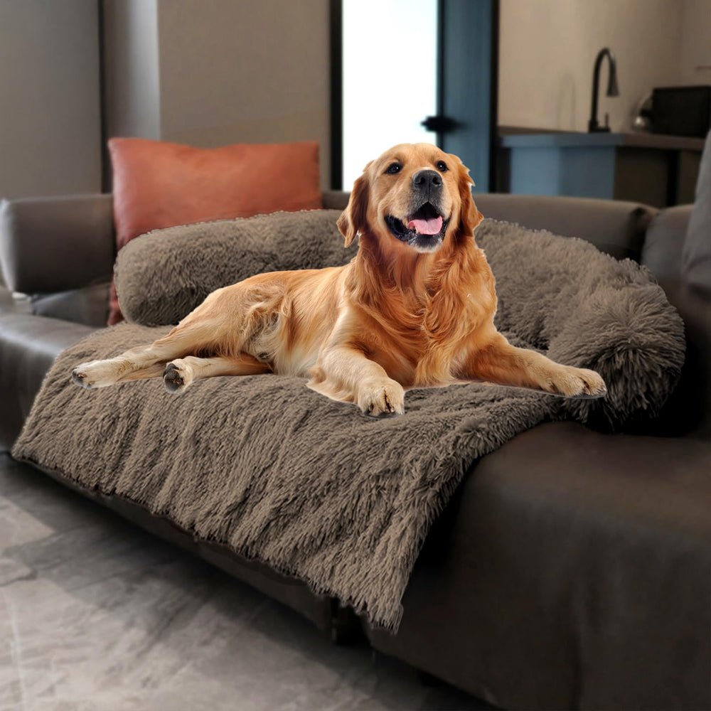 Tinaco almohadilla cama para perros y gatos con pelo largo, refugio suave y cálido.
