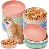 Tioncy: conjunto-24-tazones-gato-15-cm, ideal para alimentar varias mascotas.