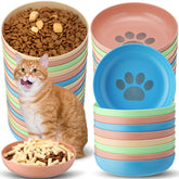 Tioncy tazón gato amplio y bajo para alimentación cómoda.