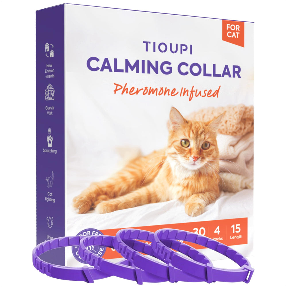Collar TIOUPI Calma Gatos 4pack listo para usar y tranquilizar