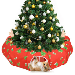 Tivray tunel-arbol navideno 35x35x9-8, ideal para jugar y descansar junto al árbol
