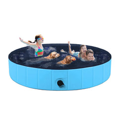 La piscina plegable TMbsfatn para perros grandes es ideal para uso al aire libre.