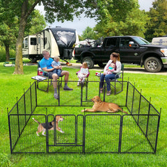 TMEE corral para perros con paneles de dieciséis, altura adecuada para perros activos.