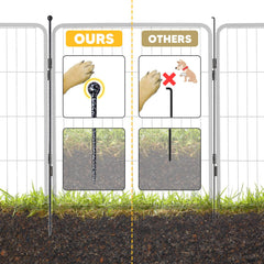 TMEE puerta de corral para perros con cierre doble, evita escapes accidentales.