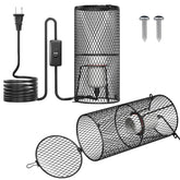 Protector doble Tobebright para lámpara de calor de reptiles, seguridad ante quemaduras.