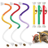 Tocirelo cuerda masticable para gatos, ideal para redirigir mordidas y entretener.
