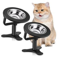 Tolopu cuenco para gato con altura ajustable y inclinación de 15° para mayor comodidad al comer.
