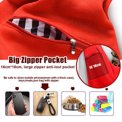 TOMKAS bandolera para perro pequeño rojo, vista lateral, ajuste fácil y seguro.