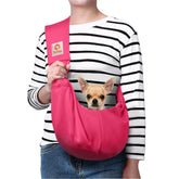 Tomkas bolso-portador para perros pequeños en rosa, cómodo y seguro para paseos.