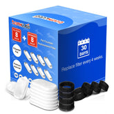 Tomxcute filtros para fuente de gato, filtro 3 capas, agua limpia.