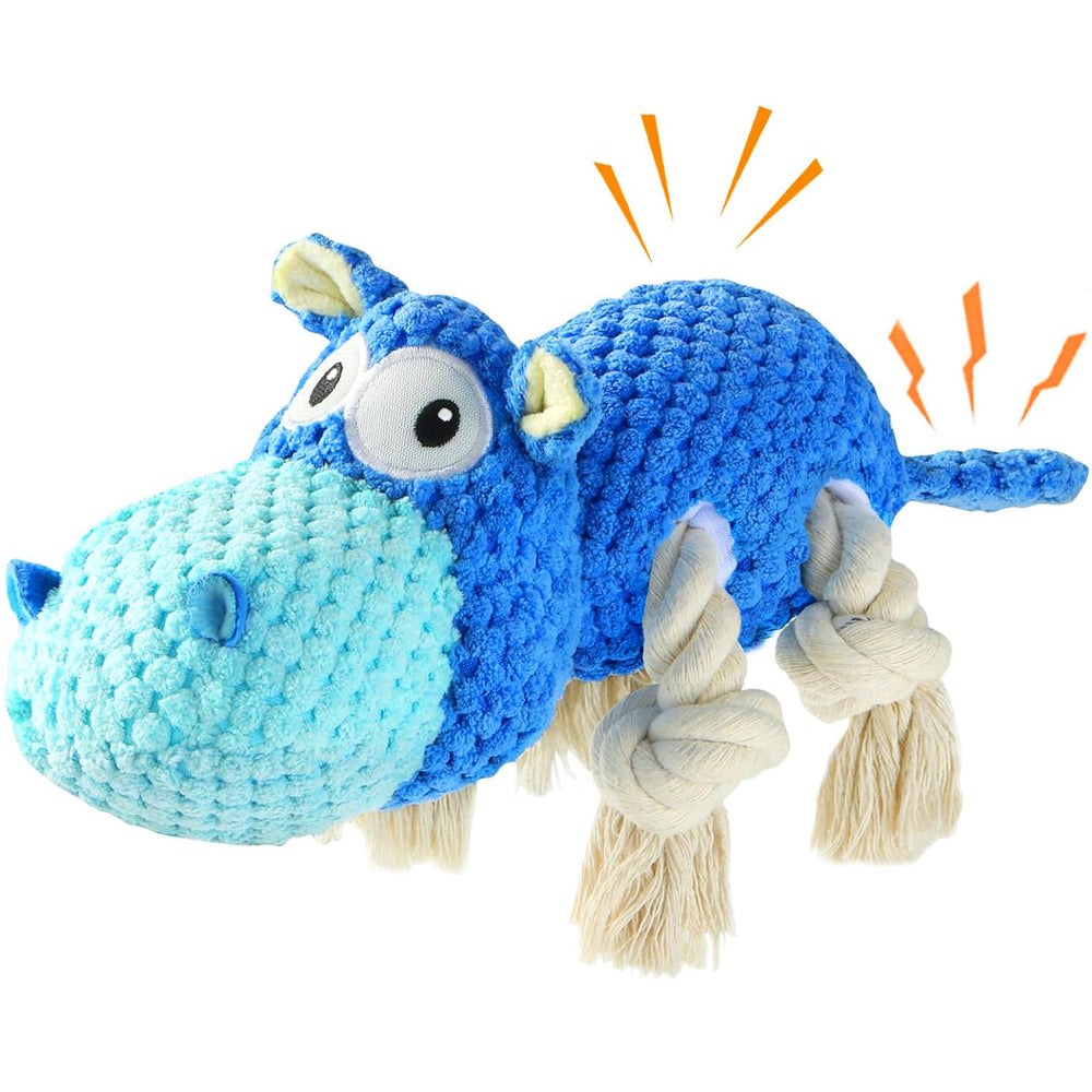 TOOPTATE Juguete para perros agresivos azul, resistente y duradero para mordidas.