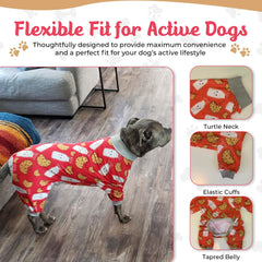 Tooth & Honey Pijama Pitbull con leche y galleta, viste la parte trasera