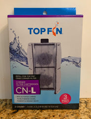 Top Fin CN-L cartuchos de filtro para esquina que mejoran la claridad del agua