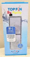Top Fin Retreat RF-L, paquete de 6, fácil reemplazo para acuario.