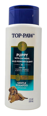 Top Paw champú cachorro avena: botella lista para baño suave