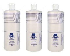 Botella Top Performance con marcas de dilución para mezclar champús de mascotas con precisión.