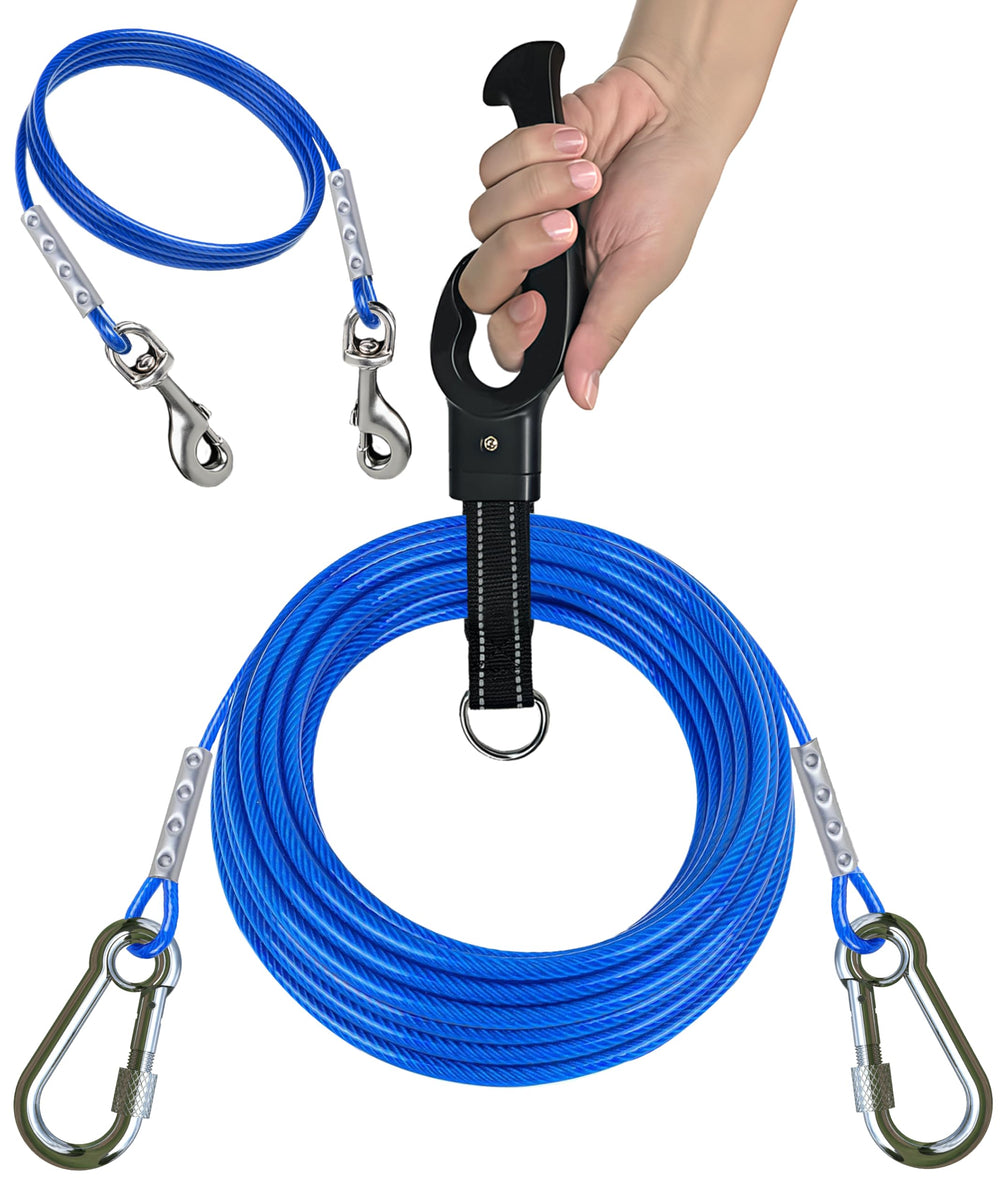 TopKNOT cable-tiro-perro-30ft para jardín, ofrece control seguro al aire libre