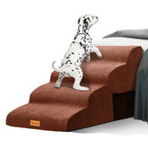 Topmart escaleras para perros de cuatro niveles con densidad alta y soporte estable.