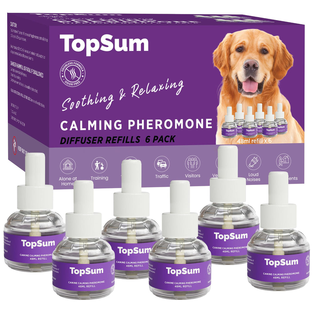 TopSum recambios difusor perros calma 6unidades purpura, ideal para tranquilidad en casa.