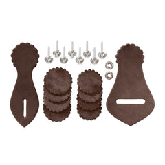 Tough 1 kit de reparación de silla western en cuero oscuro para retoques y mantenimiento.