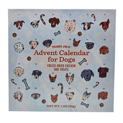 Calendario adviento para perros de Trader Joe's con salmón y patata dulce, snack diario sabroso