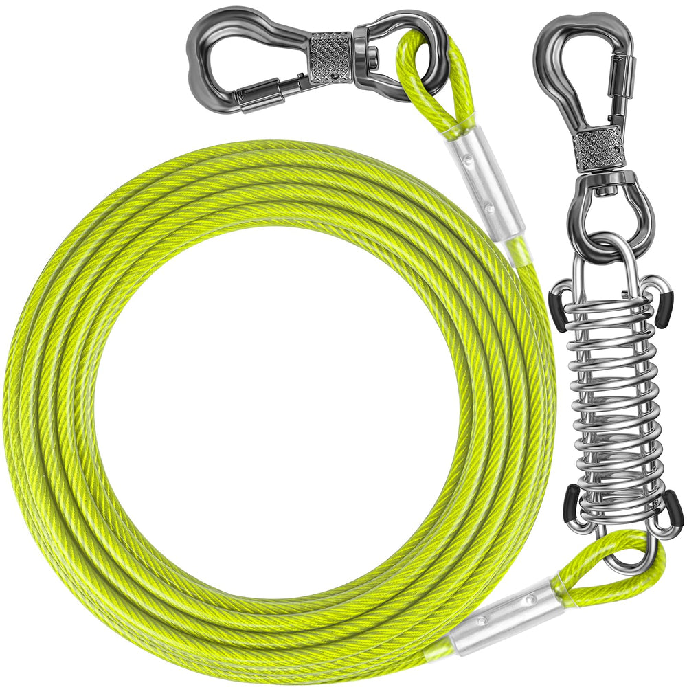 Tresbro cable para perro exterior de 15 pies, ideal para patios amplios.