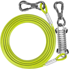 Tresbro cable de sujeción para perros 30 ft con resorte, seguridad y libertad al exterior.