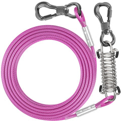 Tresbro cable tira para perro exterior con resorte, ideal para patios amplios.