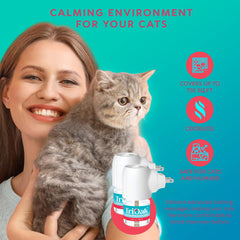 Detalle del cabezal reemplazable del difusor TriOak calmante para gatos