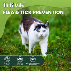 TriOak frasco de aplicación tópica para gato, uso cómodo y directo.