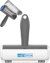 Triton herramienta quita pelo con recipiente para pelos de mascotas.