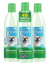 TropiClean aliento fresco para perros, botella de 16 oz mejora el aliento con uso diario.