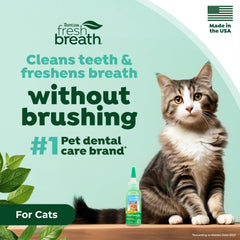 TropiClean aplicación fácil para gatos, sin cepillado diario.