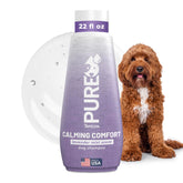 TropiClean champú calmante con lavanda en botella para baño de perros