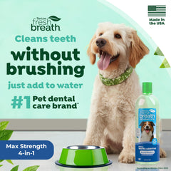 TropiClean Fresh Breath: sonrisa canina con dientes más blancos.