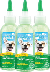 TropiClean gel dental para perros, limpieza suave y aliento fresco.